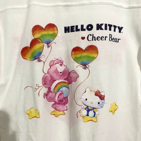 NWT Licensed Hello Kitty and Friends Cheer Bear Care Bears Graphic Tee Shirt - Picture 4 of 9